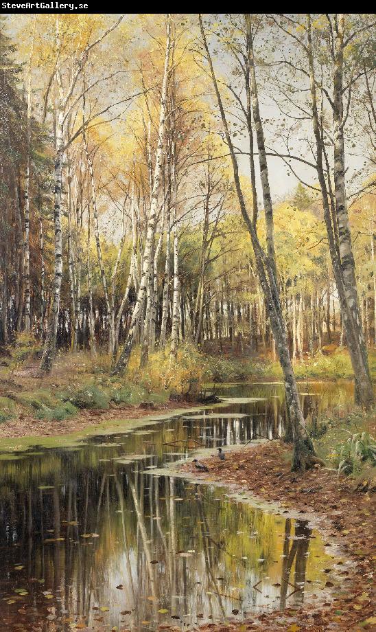 Peder Monsted Autumn in the birchwood